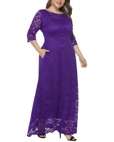 Romanissa Midi Dress In Purple