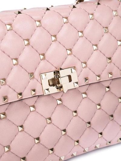 Shop Valentino Garavani 'rockstud Spike' Crossbody Bag - Pink