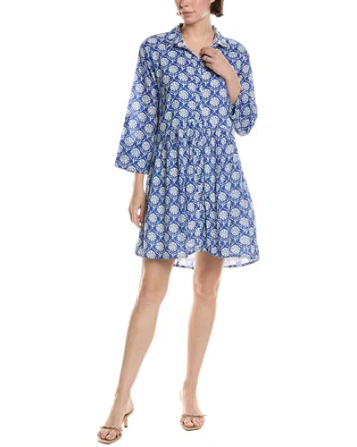 Ro's Garden Deauville Shirtdress In Blue