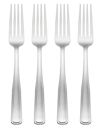 Oneida Reid Satin Salad Forks In Metallic