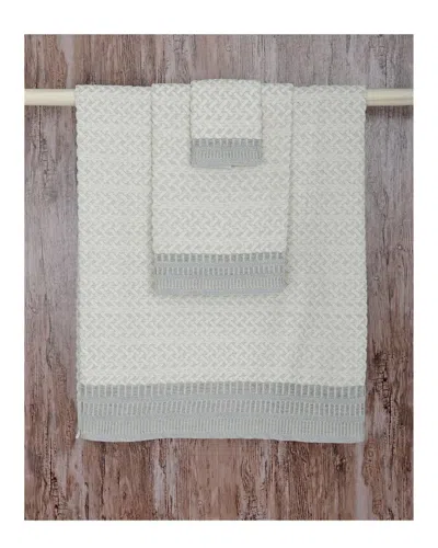 Moda At Home Porto 6pc Towel Set In White