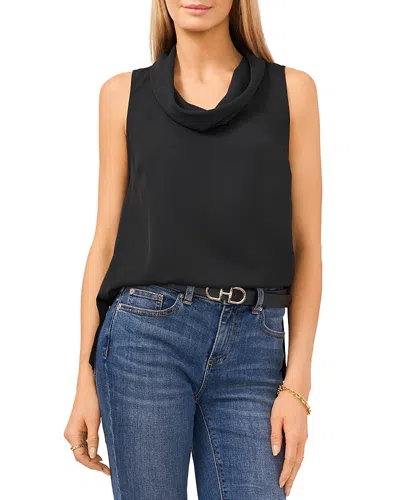 Vince Camuto Cowl Neck Sleeveless Blouse In Black