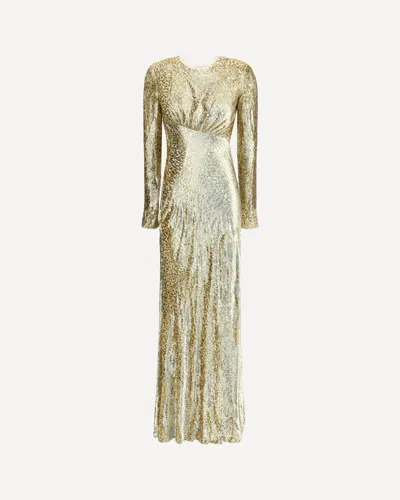 Self-portrait Gold Thread Long Dress