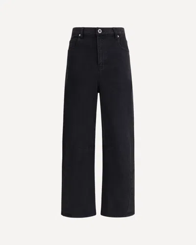 Self-portrait High Waist Cropped Straight-leg Jeans