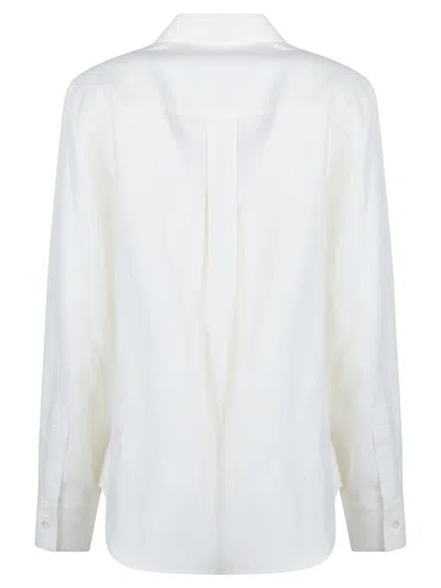 P.a.r.o.s.h Parosh Floral Embroidered White Shirt With Sequins In White