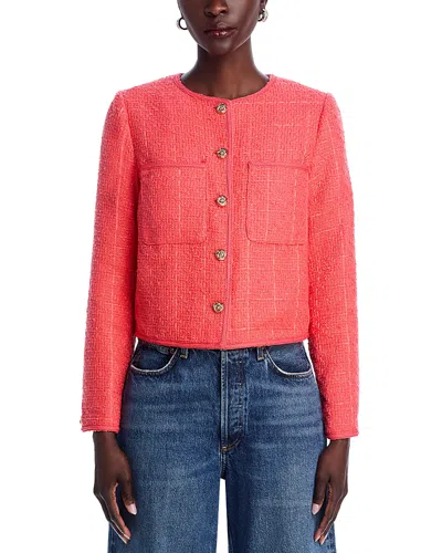 Aqua Tweed Jacket - Exclusive In Red