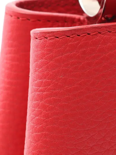 Pre-owned Louis Vuitton 2021 Capucines Bb Ruby Tote Bag