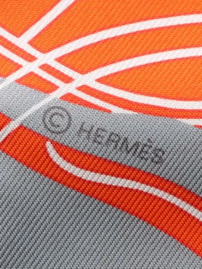 Pre-owned Hermes 2021 Ex-libris Ribbon Silk Scarf