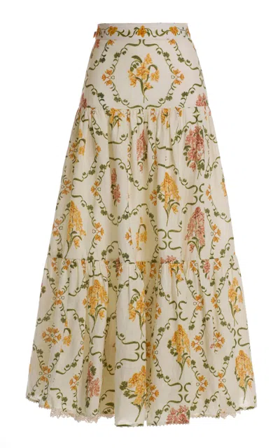 Agua By Agua Bendita Anis Floral Maxi Skirt