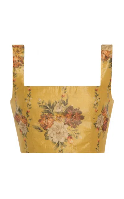 Agua By Agua Bendita Amanda Floral Cotton-blend Crop Top