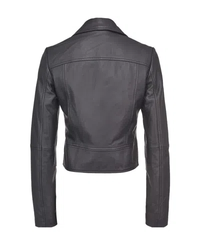 Pinko Zip Detailed Cropped Jacket In Black