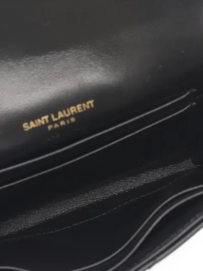 Pre-owned Saint Laurent 2021 Monogram Chevron Wallet