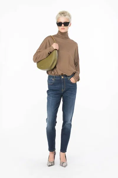 Pinko Sabrina Mid-rise Skinny Jeans In Blue