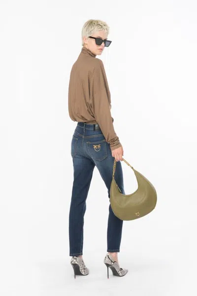 Pinko Sabrina Mid-rise Skinny Jeans In Blue