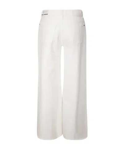 7 For All Mankind Wide-leg Jeans In White