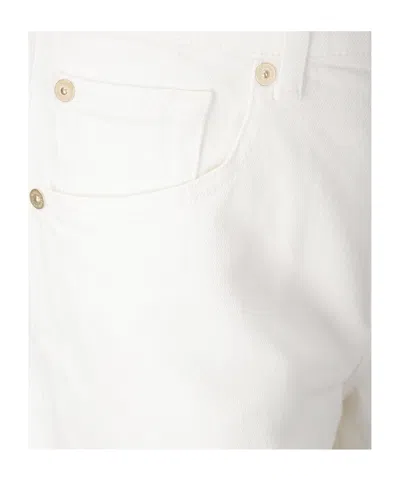 7 For All Mankind Wide-leg Jeans In White