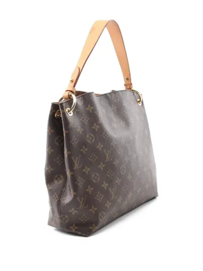 Pre-owned Louis Vuitton 2019 Monogram Graceful Pm Shoulder Bag In Brown