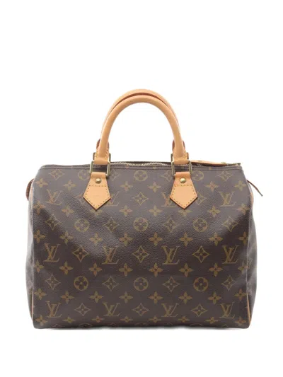 Pre-owned Louis Vuitton 2003 Speedy 30 Monogram Tote Bag In Brown