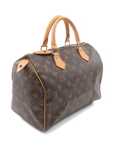 Pre-owned Louis Vuitton 2003 Speedy 30 Monogram Tote Bag In Brown