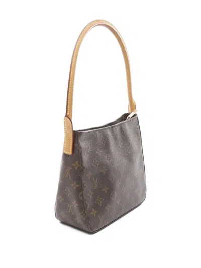 Pre-owned Louis Vuitton 2001 Looping Mm Shoulder Bag In Brown