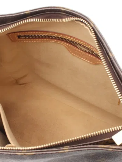 Pre-owned Louis Vuitton 2002 Looping Gm Monogram Shoulder Bag In Brown