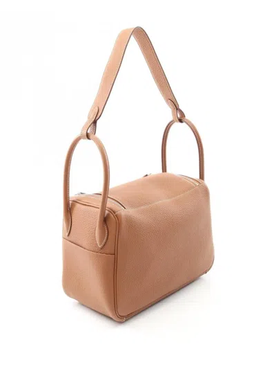 Pre-owned Hermes 2025 Lindy 26 Shoulder Bag In Brown