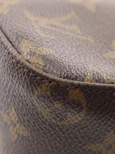 Pre-owned Louis Vuitton 2001 Looping Mm Monogram Shoulder Bag In Brown