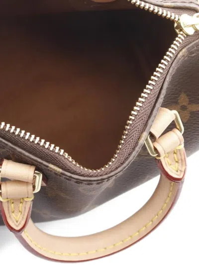 Pre-owned Louis Vuitton 2020 Nano Speedy Handbag In Brown