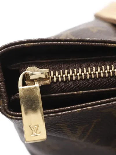 Pre-owned Louis Vuitton 2002 Monogram Cabas Piano Shoulder Bag In Brown