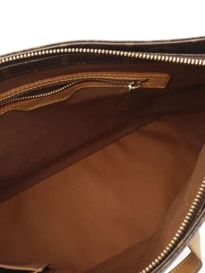 Pre-owned Louis Vuitton 2002 Monogram Cabas Piano Shoulder Bag In Brown