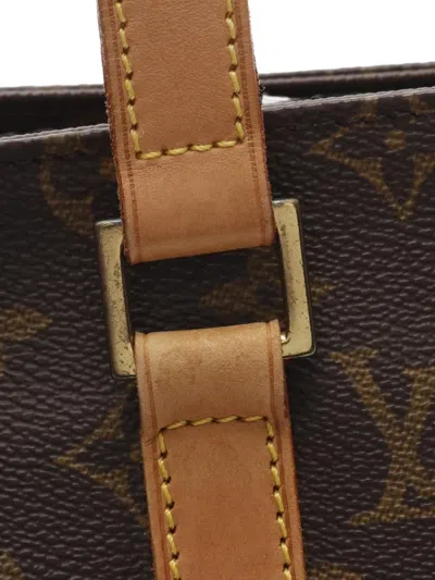 Pre-owned Louis Vuitton 2002 Monogram Cabas Piano Shoulder Bag In Brown