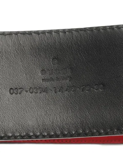 Pre-owned Gucci 2010s Gg Canvas Leather Belt In Brown