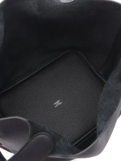 Pre-owned Hermes 2024 Picotane Lock Mm Handbag In Black