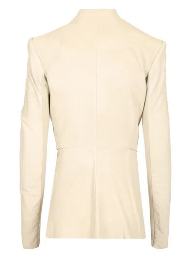 Rick Owens Long Sleeve Leather Jacket