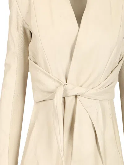 Rick Owens Long Sleeve Leather Jacket
