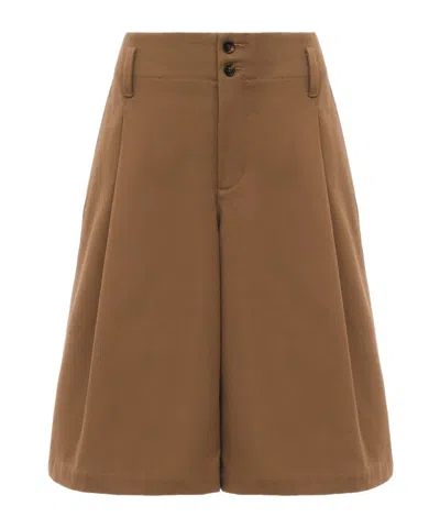 Chloé Wide-leg Bermuda Shorts In Brown