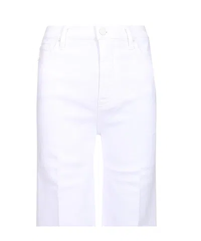 7 For All Mankind Embossed Patch Denim Jeans In White
