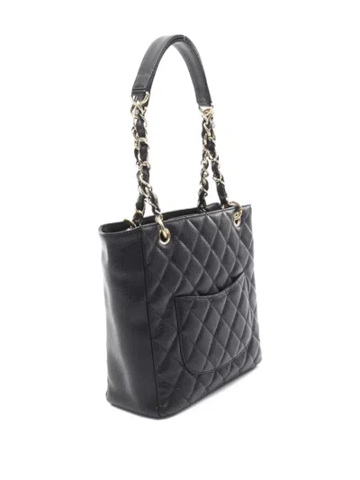 Pre-owned Chanel 2008-2009 Pst Quilted Tote Bag In Black