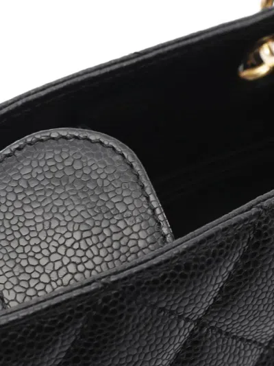 Pre-owned Chanel 2008-2009 Pst Quilted Tote Bag In Black