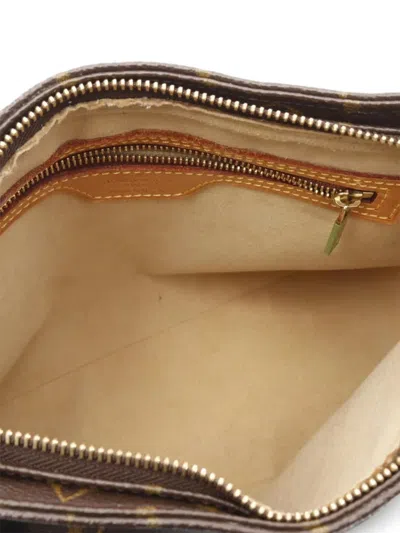 Pre-owned Louis Vuitton 2002 Looping Mm Monogram Shoulder Bag In Brown