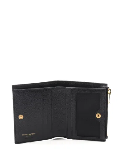 Pre-owned Saint Laurent 2021 Monogram Bi-fold Wallet In Black