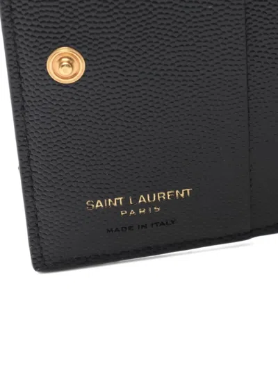 Pre-owned Saint Laurent 2021 Monogram Bi-fold Wallet In Black