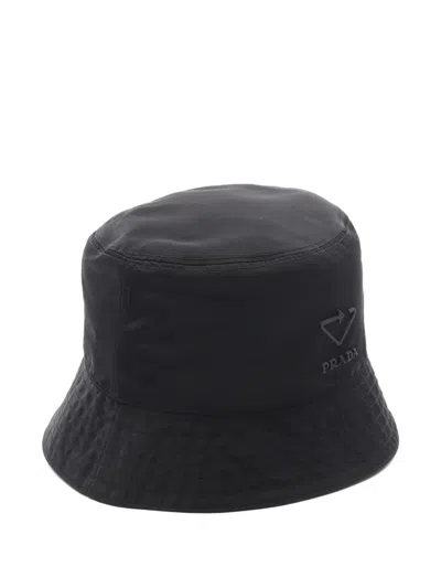 Pre-owned Prada 2020 Re-nylon Bucket Hat In Black