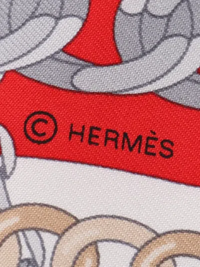 Pre-owned Hermes 2020s Carres 90 Reaction En Chaines Silk Scarf