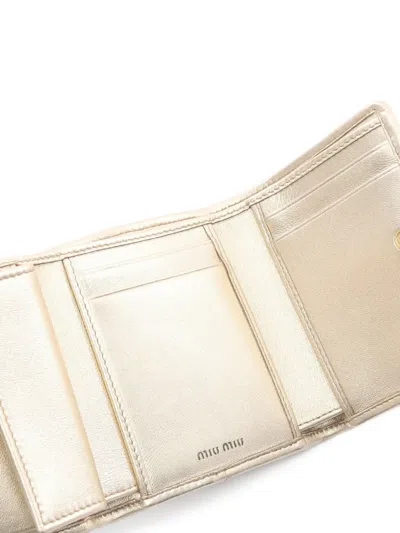 Pre-owned Miu Miu 2020s Matelasse Leather Wallet