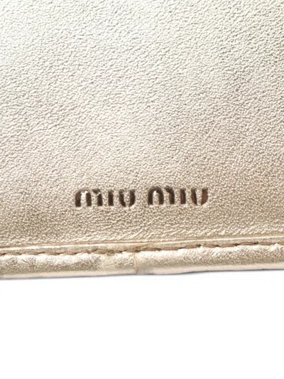Pre-owned Miu Miu 2020s Matelasse Leather Wallet