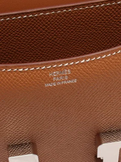 Pre-owned Hermes 2024 Mini Constance 3 Shoulder Bag In Brown