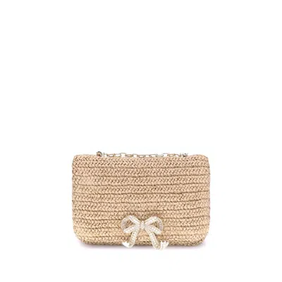 Self-portrait Raffia Shoulder Bag