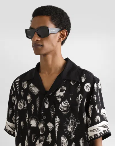 Dolce & Gabbana Seashell-print Shirt In Black