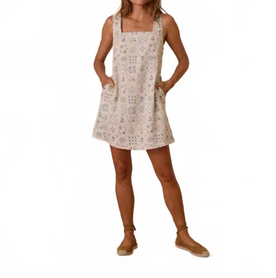 Rylee + Cru Kala Mini Dress In Tile In Neutral